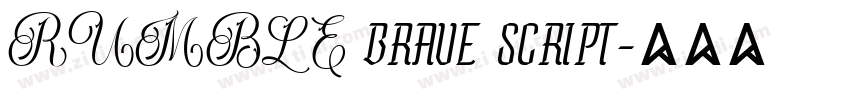 RUMBLE brave script字体转换